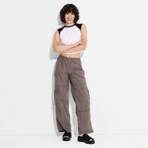 Wild Fable - Women's Mid-Rise Wide Leg Cargo Pants - Wild Fable Pewter